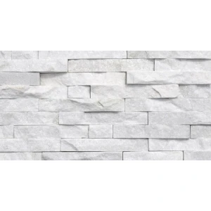 Dekoracyjny panel ścienny Kwarcyt Biały  36x10x0,8-1,3 cm - opakowanie 11 szt. 