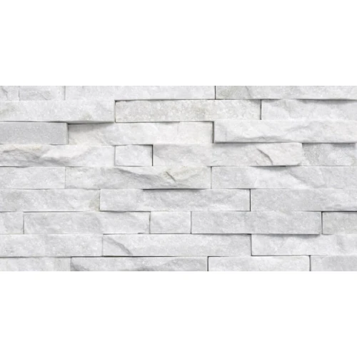 Dekoracyjny panel ścienny Kwarcyt Biały  36x10x0,8-1,3 cm - opakowanie 11 szt.
