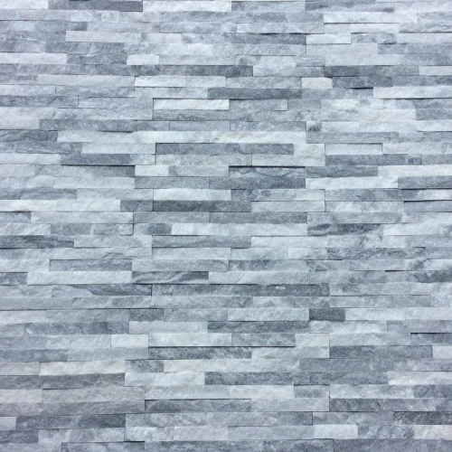 Dekoracyjny panel ścienny Kwarcyt Biało-Szary 36x10x0,8-1,3 cm - opakowanie 11 szt.