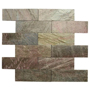 Dekoracyjny naturalny kamień Łupek Brown Brick 30x10x0,8-1,3 cm - opakowanie 30 szt.