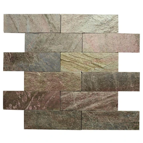 Dekoracyjny naturalny kamień Łupek Brown Brick 30x10x0,8-1,3 cm - opakowanie 30 szt.