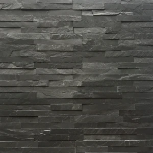 Dekoracyjny naturalny kamień Łupek Czarny 36x10x1,3 cm - opakowanie 11 szt.