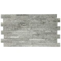 Dekoracyjny panel ścienny Kwarcyt Szary 36x10x0,8-1,5 cm - opakowanie 11 szt.