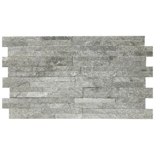 Dekoracyjny panel ścienny Kwarcyt Szary 36x10x0,8-1,5 cm - opakowanie 11 szt.