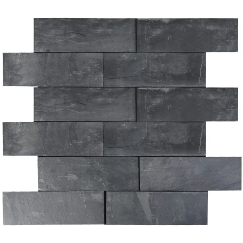 Dekoracyjny naturalny kamień Łupek Black Brick 30x10x0,8-1,3 cm - opakowanie 30 szt.