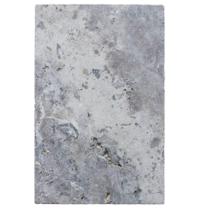 Dekoracyjny naturalny kamień Trawertyn Silver Ash bębnowany 61x40,6x1,2 cm