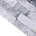 Dekoracyjny panel ścienny Kwarcyt Biało-Szary 36x10x0,8-1,3 cm - opakowanie 11 szt.