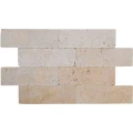 Dekoracyjny naturalny kamień Trawertyn Light Mix bębnowany 30x10x1 cm